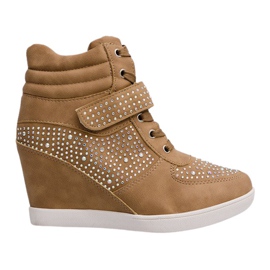 Tênis Tênis Em Botas Cunha 3188 Khaki multicolorido verde