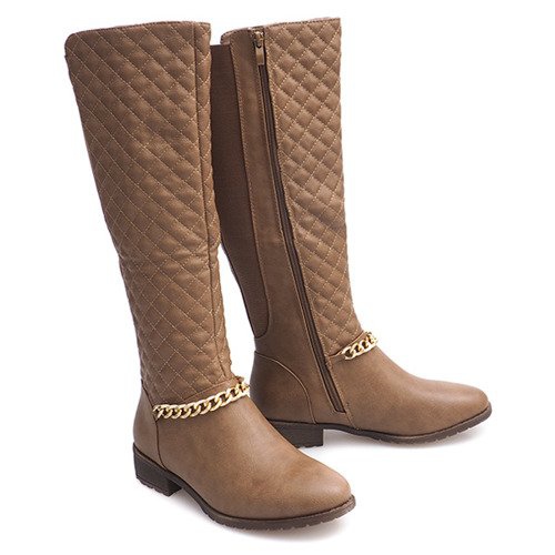 Botas Quilted Quilted 16072 Khaki multicolorido verde