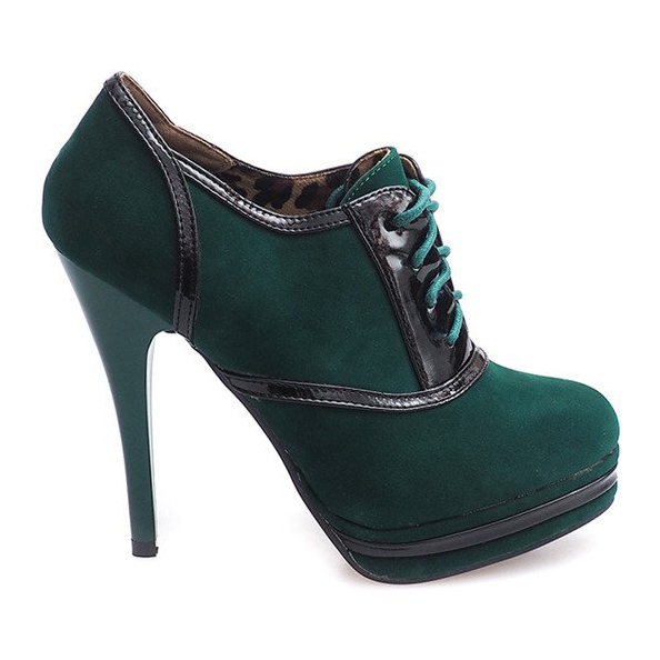 Botas elegantes de salto alto verde KA5513 Botas elegantes de salto alto verde KA5513
