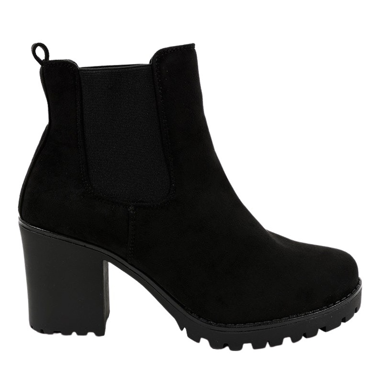Botas de tornozelo pretas na postagem B3000-KB preto