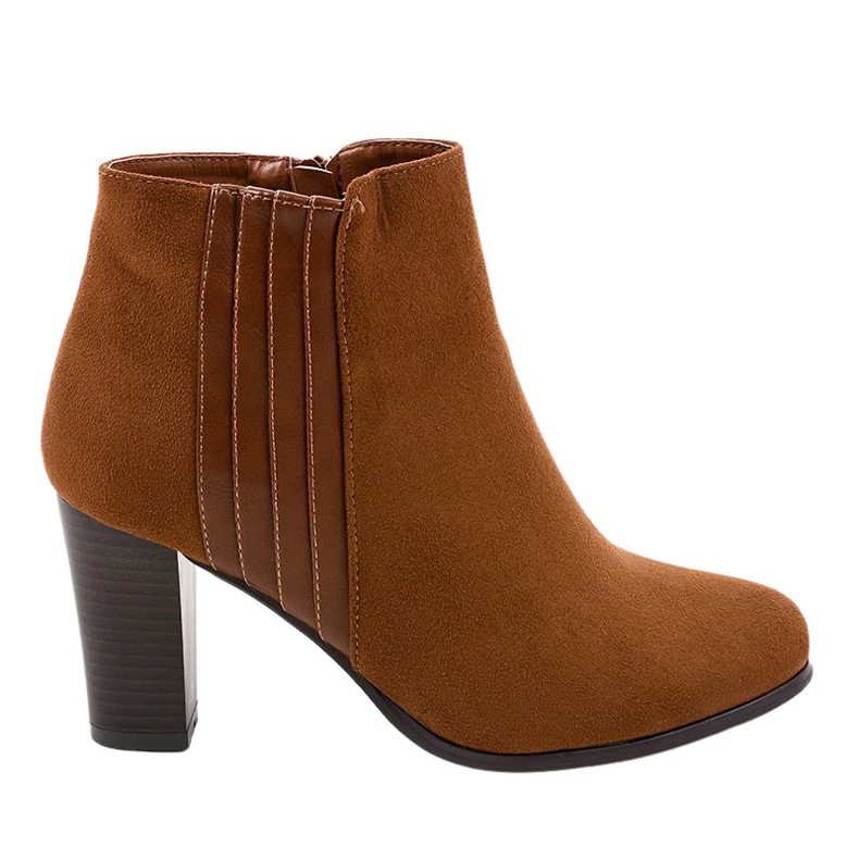 Botas femininas de camurça marrom K93 castanho