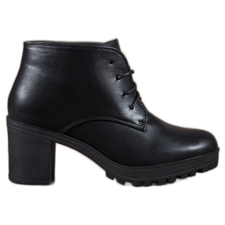 SHELOVET Botas amarradas na plataforma preto