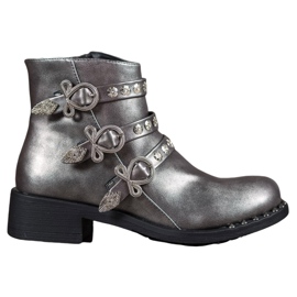 Forever Folie Botas com pregos cinza Forever Folie Botas com pregos cinza
