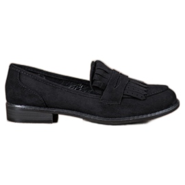 SHELOVET Mocassins com franjas preto