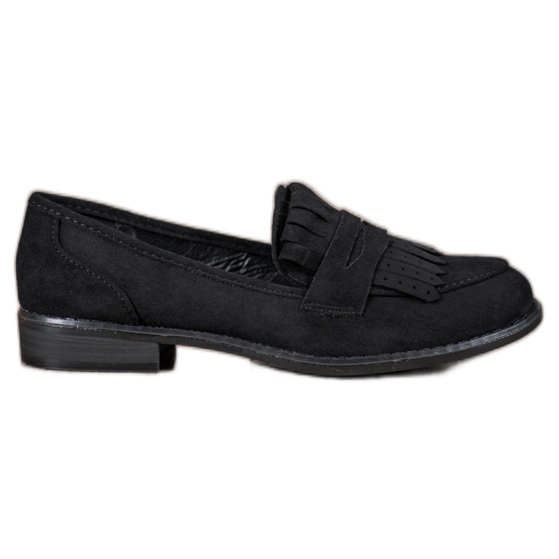SHELOVET Mocassins com franjas preto SHELOVET Mocassins com franjas preto