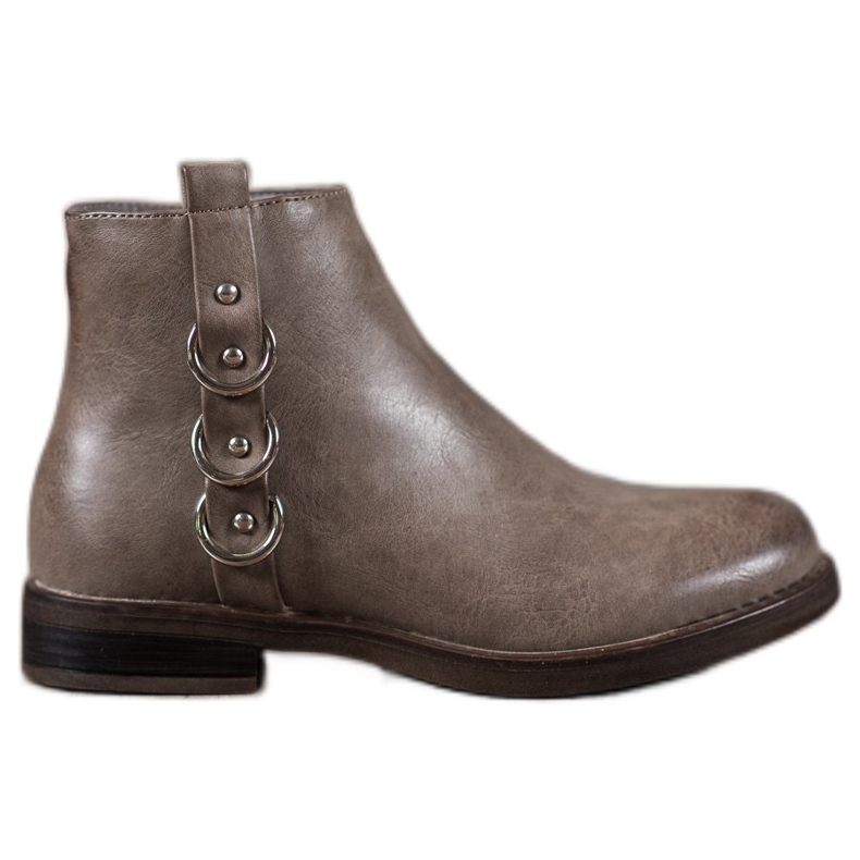 Forever Folie Botas clássicas com enfeites castanho