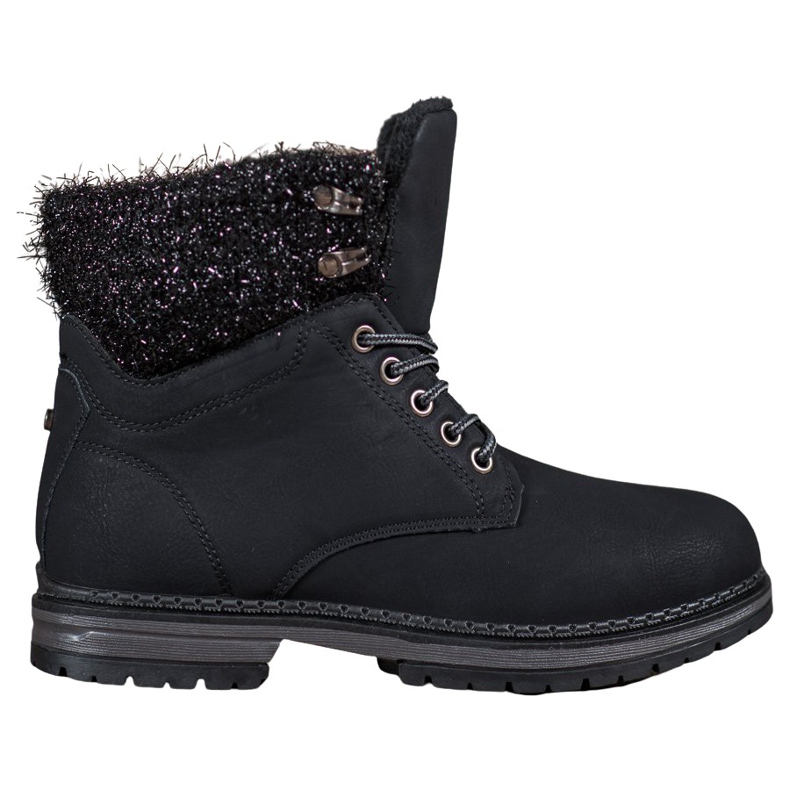 SHELOVET Trappers With Glitter preto