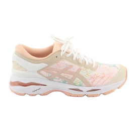 Tênis de corrida Asics gel Kayano 24 Lite Show W T8A9N-0101 branco marrom laranja verde