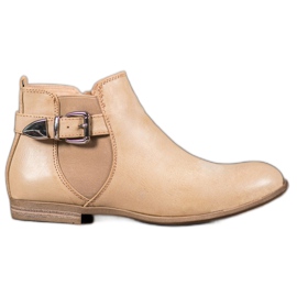 Sixth Sense Botas de couro ecológico com fivela castanho