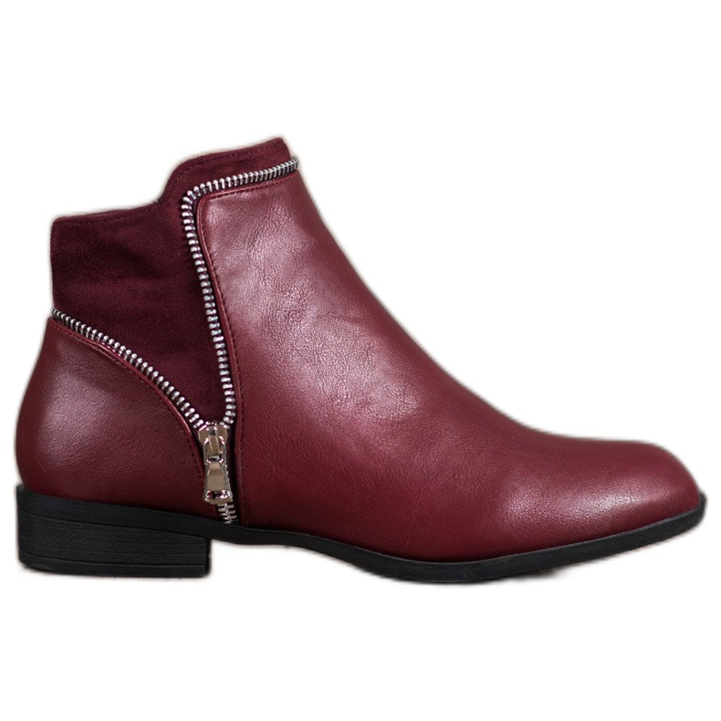 Anesia Paris Botas femininas marrons vermelho