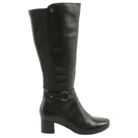 Caprice Botas extensíveis, largura XL 25526 pretas preto