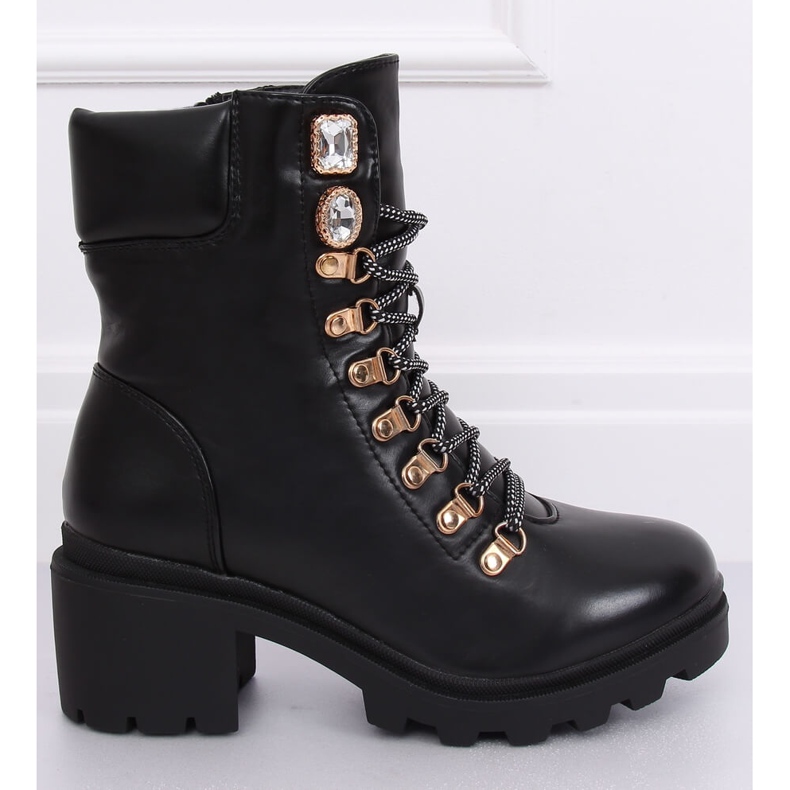 Preto Botas pretas para mulher HE110 Preto