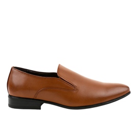 Sapatos baixos elegantes castanhos 6-317 mocassins marrom