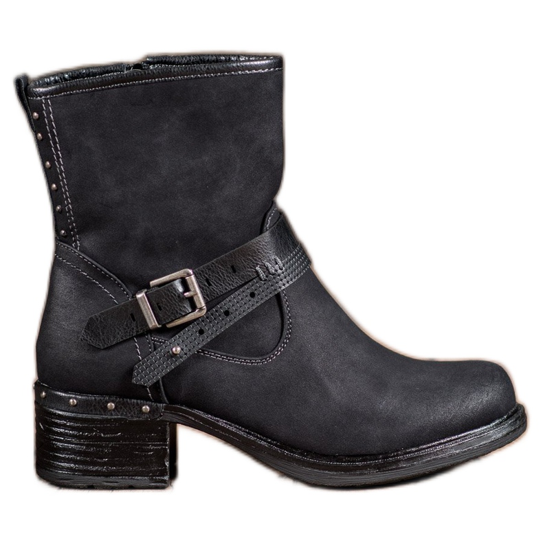 SHELOVET Botas altas com fivela preto