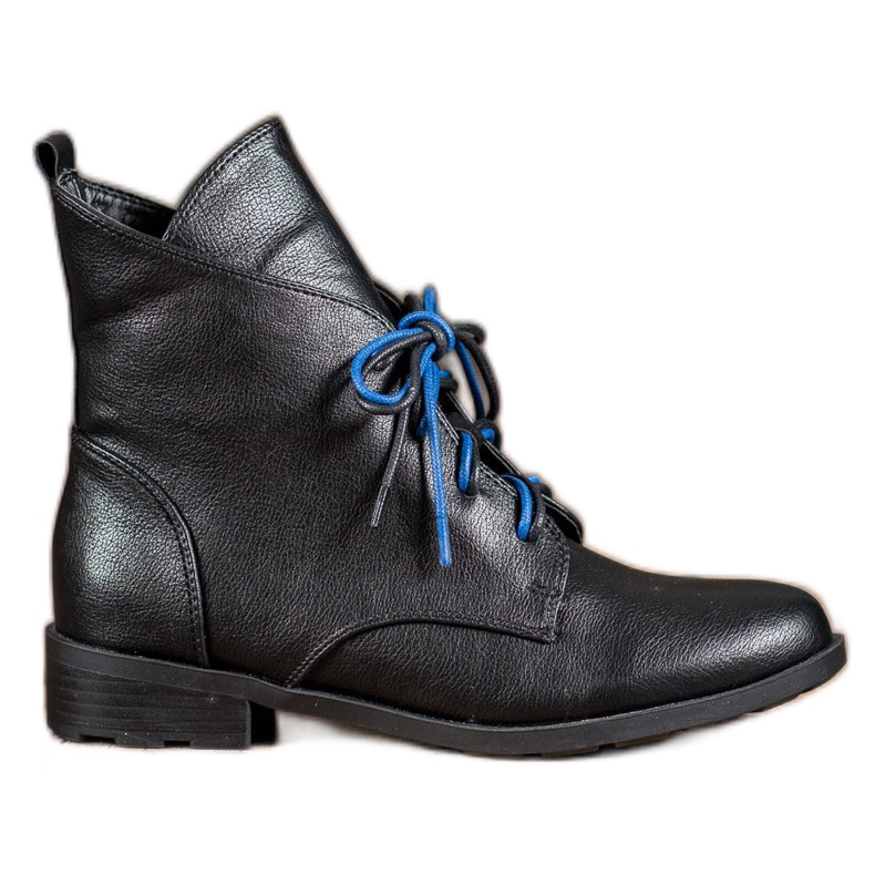 Filippo Botas amarradas em couro ecológico preto