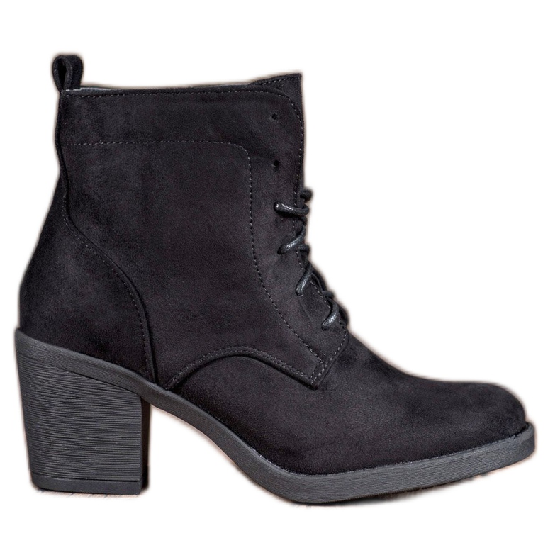 Nio Nio Botas confortáveis de salto alto preto Nio Nio Botas confortáveis de salto alto preto