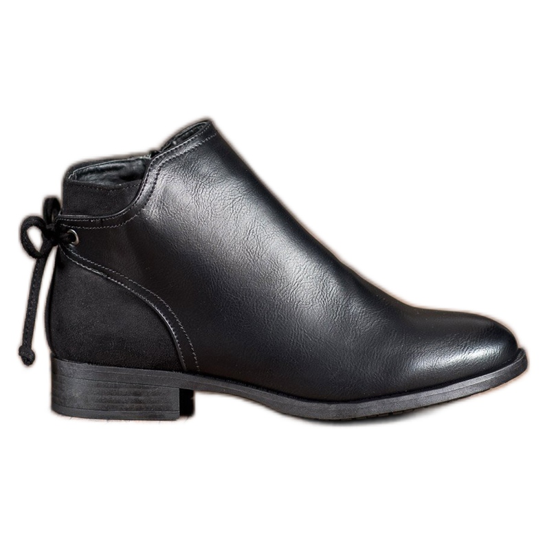 Abloom Botas com couro ecológico com laço preto