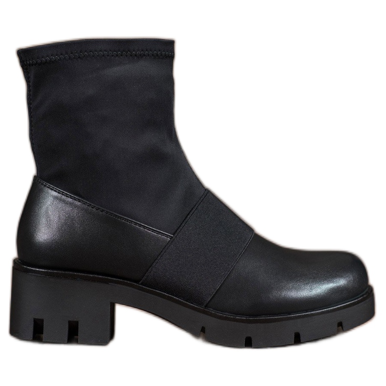 Filippo Botas pretas na plataforma preto