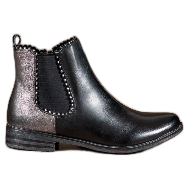 Bella Paris Botas clássicas com zircônia cúbica preto