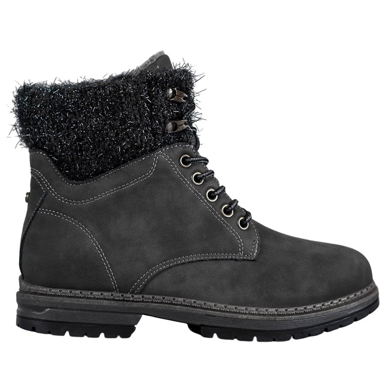 SHELOVET Trappers With Glitter preto