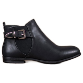 Sixth Sense Botas de couro ecológico com fivela preto
