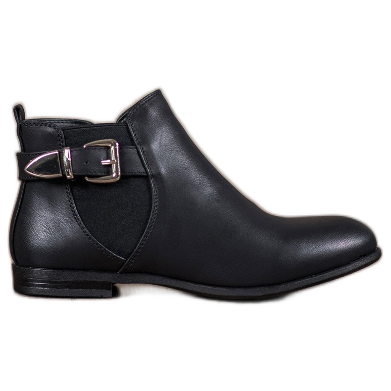Sixth Sense Botas de couro ecológico com fivela preto