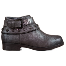 Forever Folie Botas Com Brilho cinza