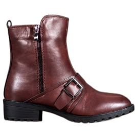 Groto Gogo Botas altas marrons vermelho