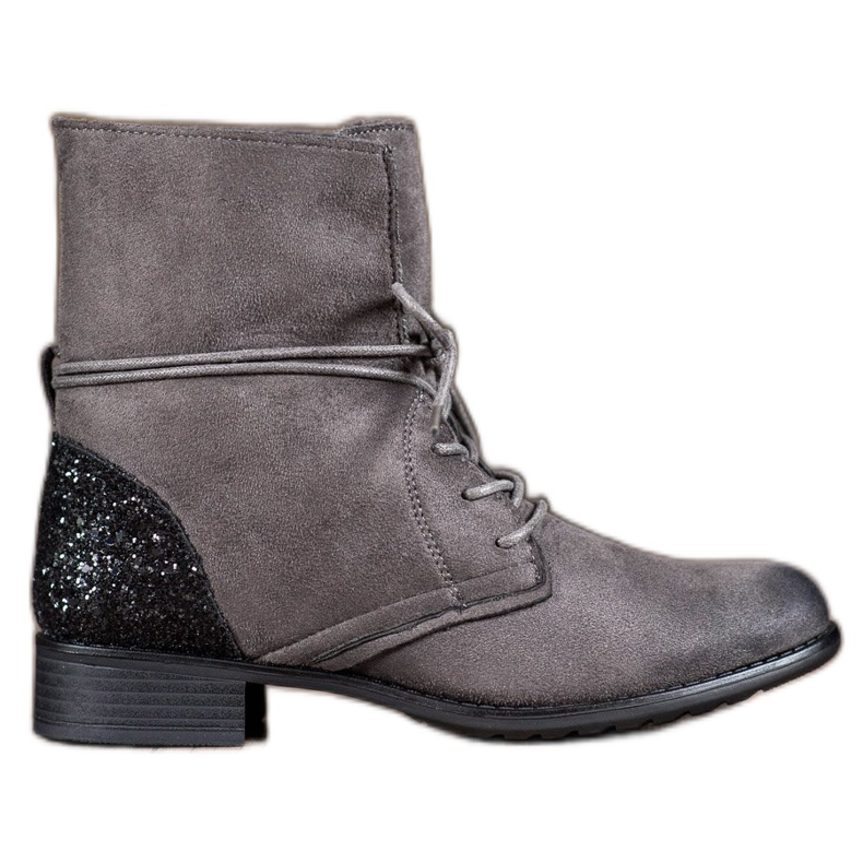 S. BARSKI Botas cinza amarradas