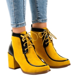 Botins de camelo camurça no poste HF-296 castanho multicolorido