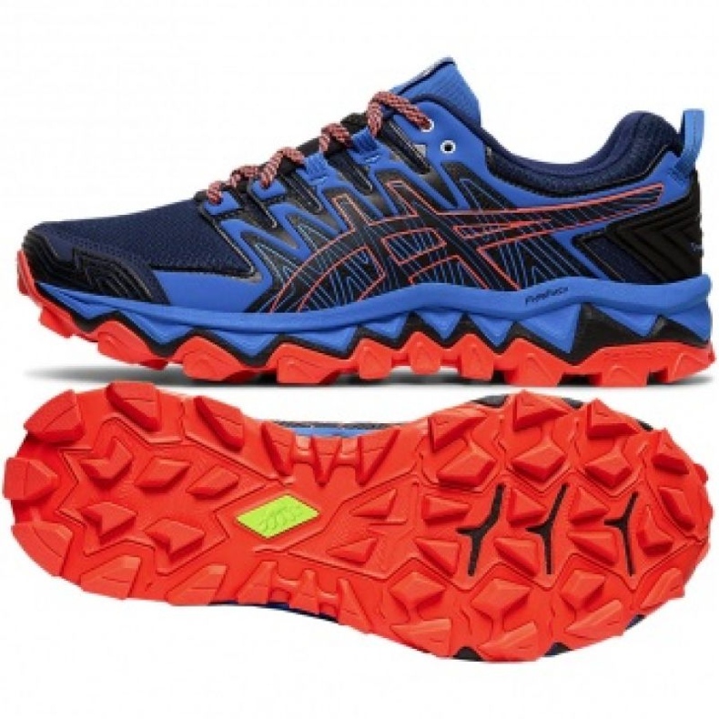 Tênis de corrida Asics Gel-FujiTrabuco 7 M 1011A197 400 azul marinho azul
