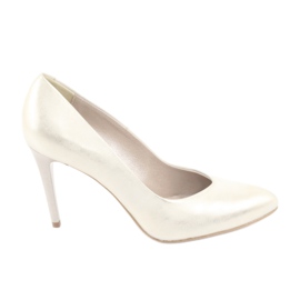 Bombas de couro femininas Golden Espinto 889 em um alfinete dourado Bombas de couro femininas Golden Espinto 889 em um alfinete dourado