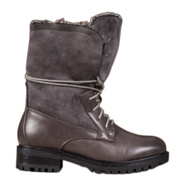 Seastar Botas com haste enrolada cinza Seastar Botas com haste enrolada cinza