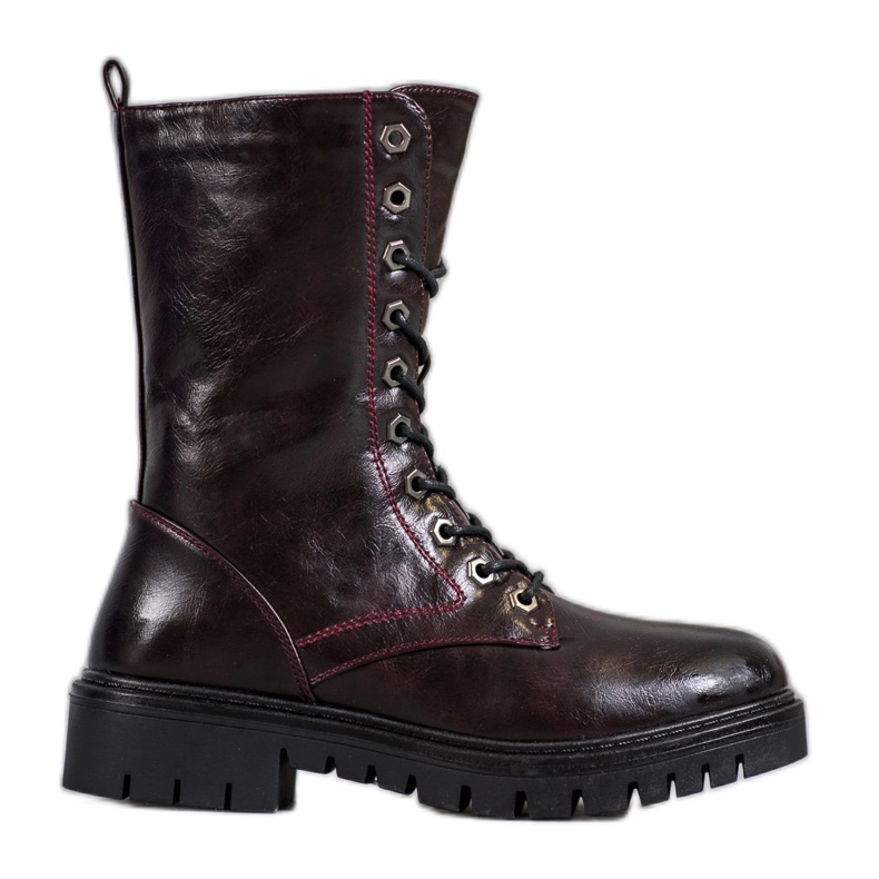 SHELOVET Botas cor de vinho vermelho