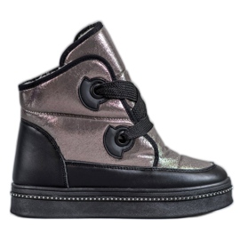 Weide Botas de neve prateadas cinza