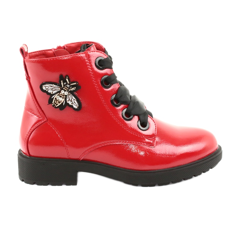 Botas de verniz Sergio Leone 530 preto vermelho