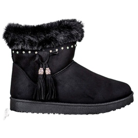 SHELOVET Mukluki com cristais preto SHELOVET Mukluki com cristais preto