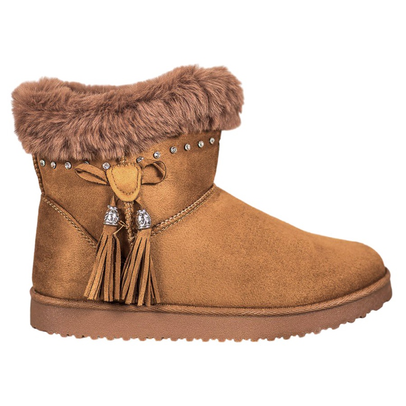 SHELOVET Mukluki com cristais castanho SHELOVET Mukluki com cristais castanho