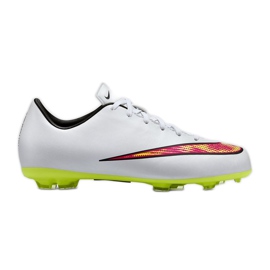 Chuteiras Nike Mercurial Victory V Fg Jr 651634-170 branco branco Chuteiras Nike Mercurial Victory V Fg Jr 651634-170 branco branco