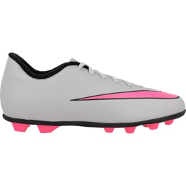 Chuteiras Nike Mercurial Vortex Ii FG-R Jr 651642-060 cinza branco