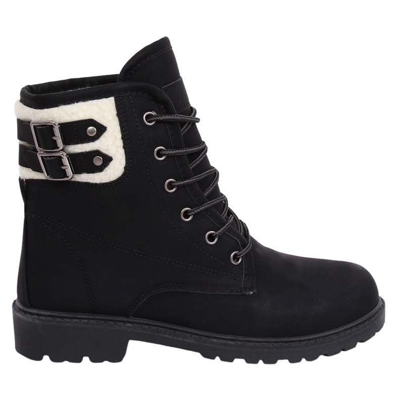 Botas femininas pretas com isolamento de madeira 1120-PA pretas preto Botas femininas pretas com isolamento de madeira 1120-PA pretas preto