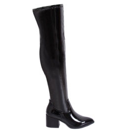 Botas pretas lacadas RB35P Preto