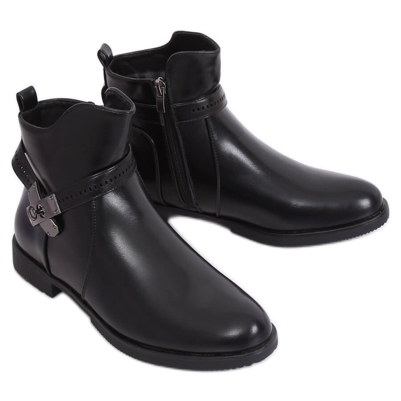 Botas Jodhpur pretas para mulheres B11003 pretas preto