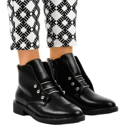 Botas rasas femininas negras YF0535 preto