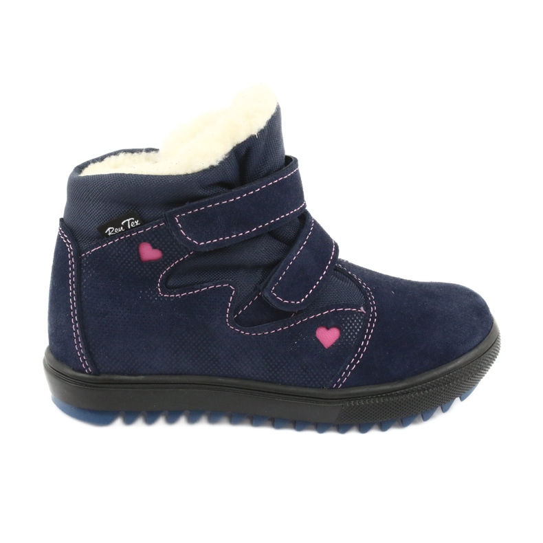 Ren But Botas com membrana de velcro 4411 azul marinho rosa Ren But Botas com membrana de velcro 4411 azul marinho rosa