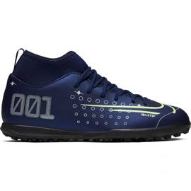 Chuteiras de futebol Nike Mercurial Superfly 7 Club Mds Tf Jr BQ5416-401 azul-marinho marinha