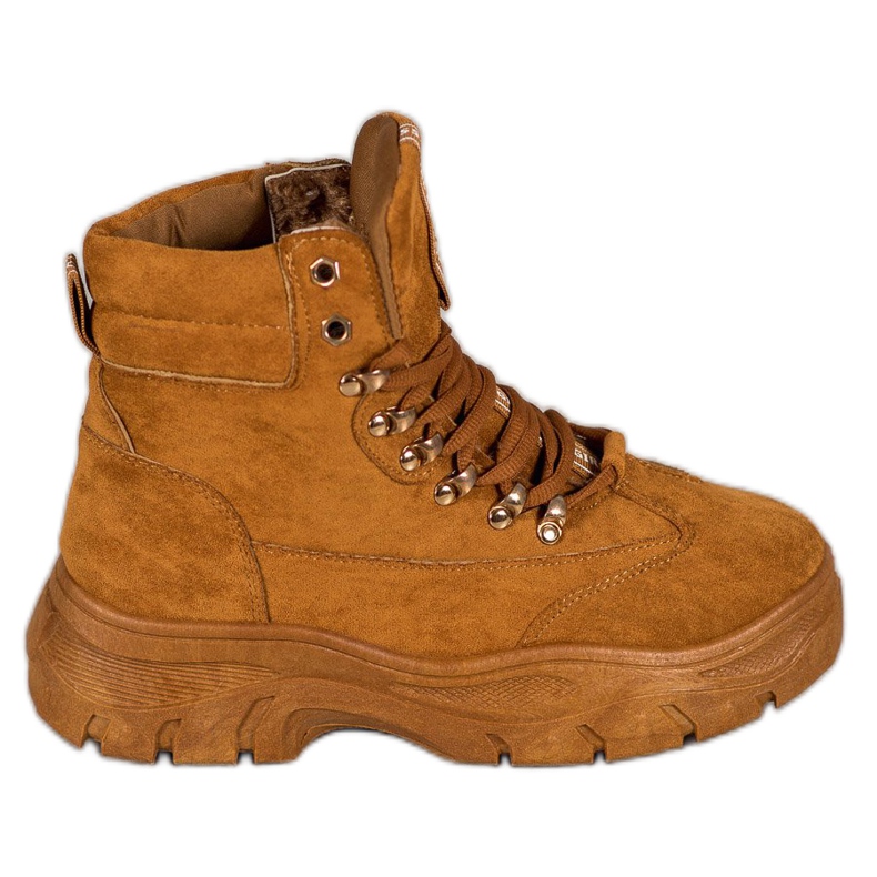 Botas na plataforma VICES castanho