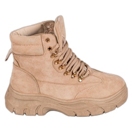 Botas na plataforma VICES castanho