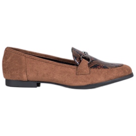 Mocassins VICES Snake Print marrom