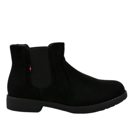 Botas femininas rasas pretas com elástico Y206 preto Botas femininas rasas pretas com elástico Y206 preto